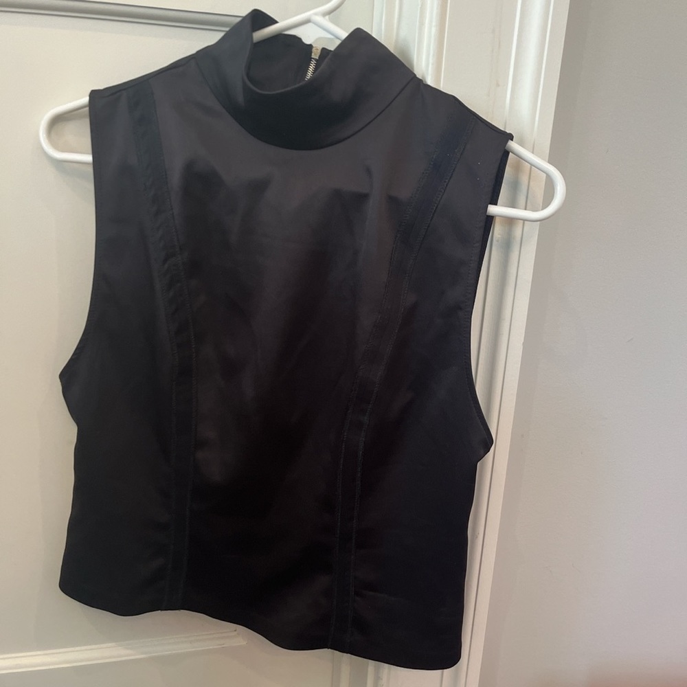 Black top with zipper back